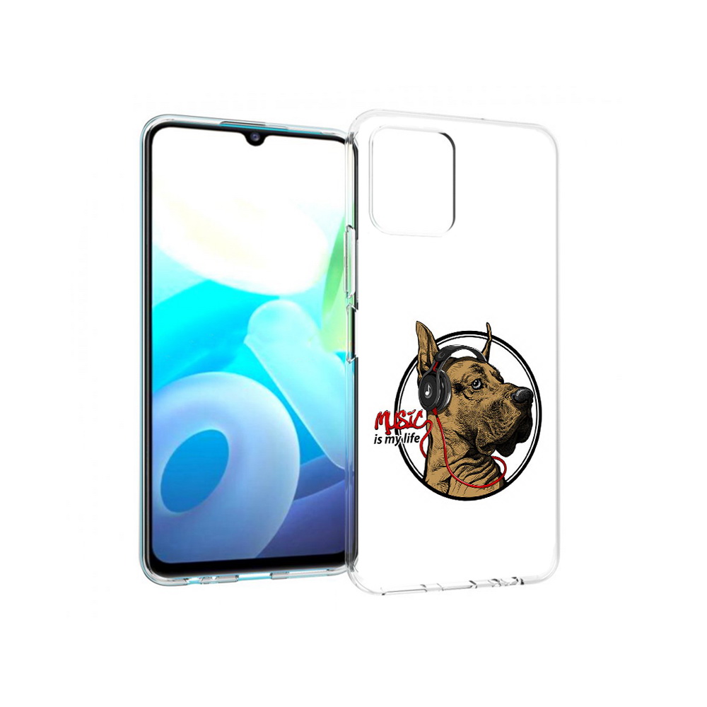 

Чехол MyPads Tocco для Vivo Y15s музыкальная собака (PT224456.390.490), Прозрачный, Tocco