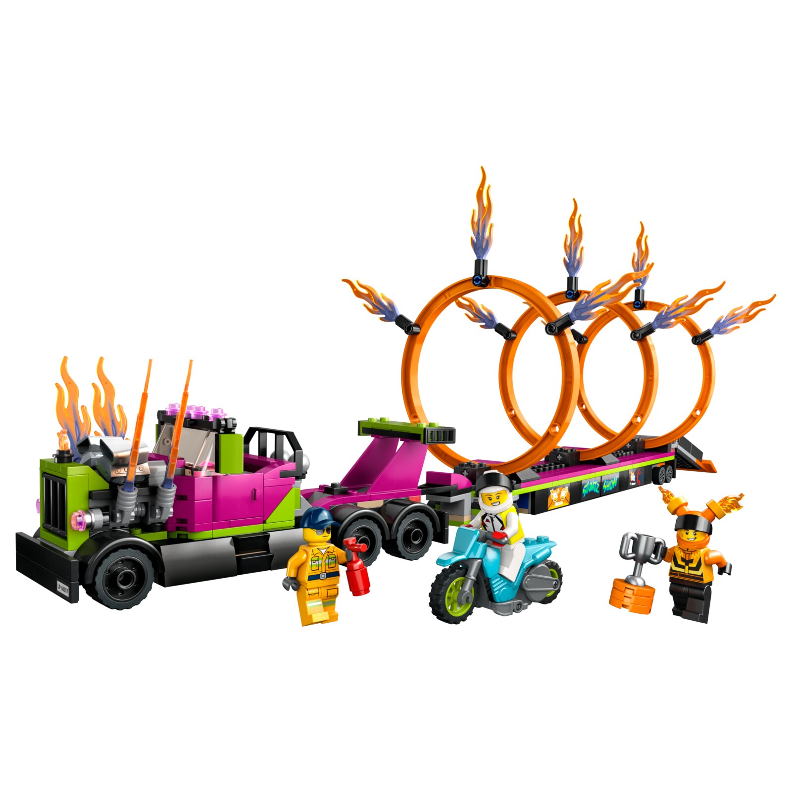 фото Конструктор lego city 60357 трюковый грузовик и огненное кольцо
