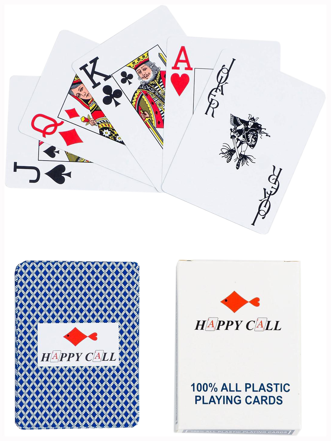 

Карты игральные пластиковые Happy Call, 54 шт, 9 х 6 см