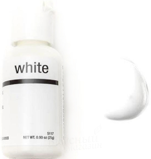 

Краска Chefmaster White Liqua-Gel гелевая 25 гр