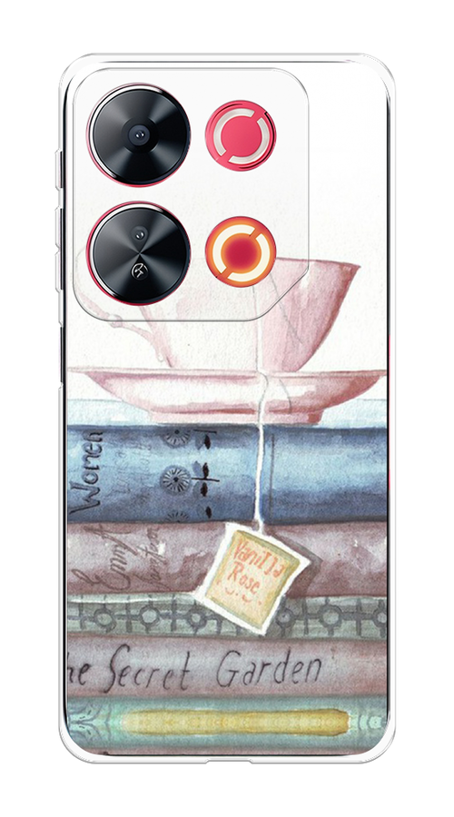 

Чехол на Itel P65 "Книжное чаепитие", Желтый;розовый;белый, 3202350-1