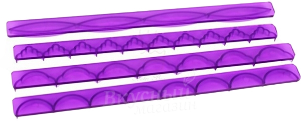 

Штампы Полоски для декора 4 шт. Оборки Molds stick 1262, Фиолетовый