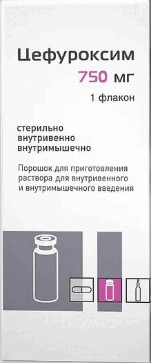 

Цефуроксим пор.д/пригот.р-ра для в/в и в/м введ.750мг фл.№1