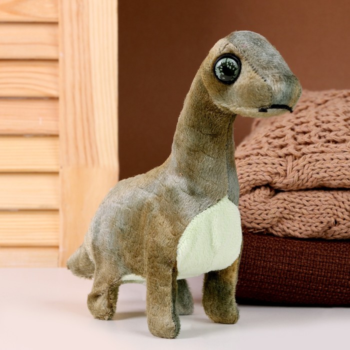 Мягкая музыкальная игрушка «Динозаврик», 20 см, цвет темно-зелёный