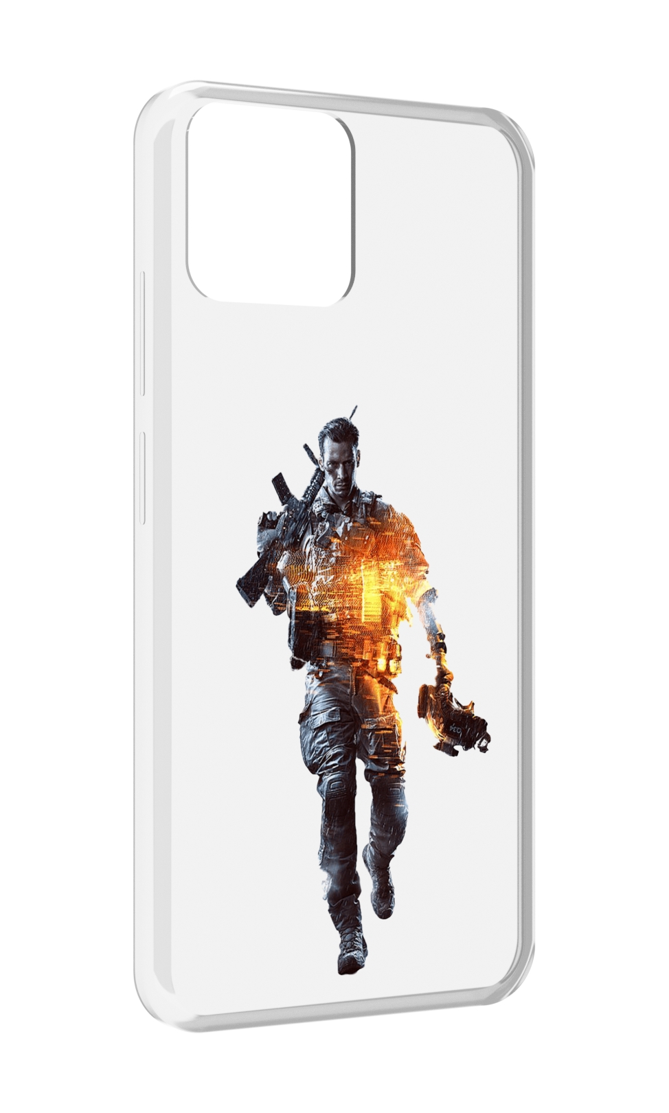 

Чехол MyPads Battlefield-4 мужской для Blackview A95, Прозрачный, Tocco