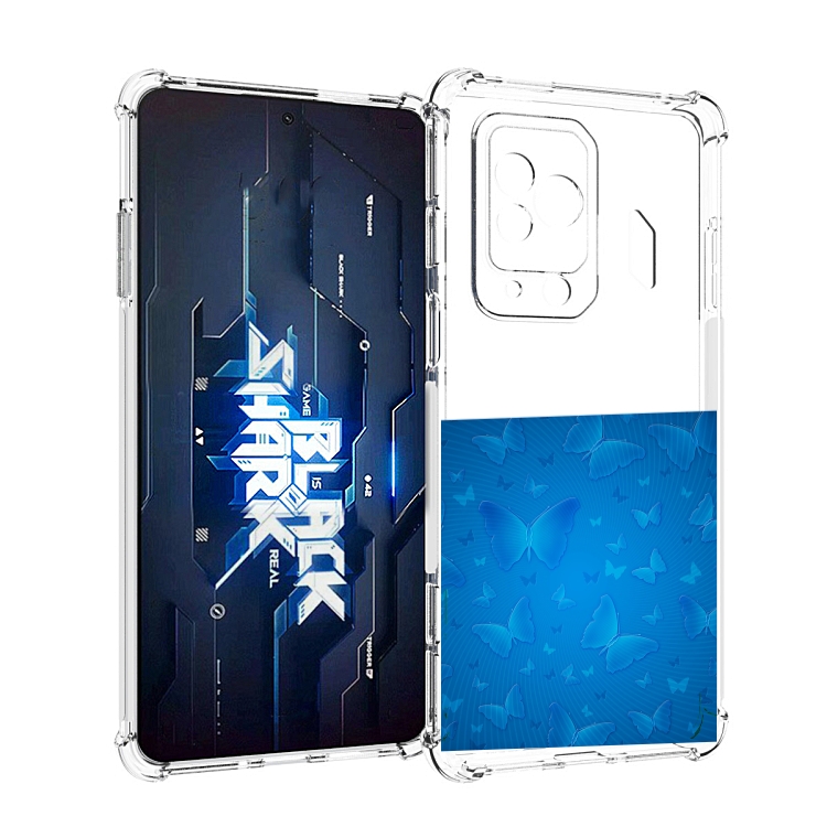 

Чехол MyPads голубые-бабочки для Xiaomi Black Shark 5 Pro, Прозрачный, Tocco