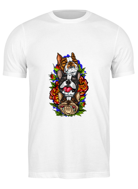 

Футболка мужская Printio Бульдоги белая 3XL, Белый, Бульдоги