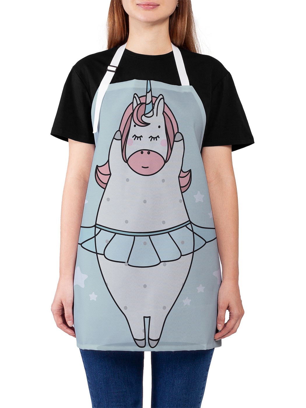 

Фартук женский JoyArty для готовки "Единорог балерина", универсальный размер, Зеленый
