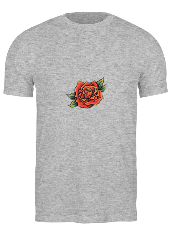 

Футболка мужская Printio Tattoo rose серая 3XL, Серый, Tattoo rose