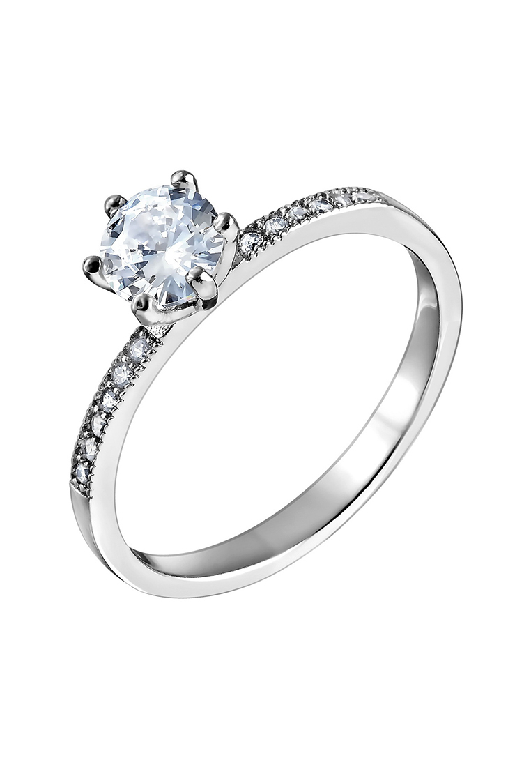 

Кольцо помолвочное из серебра с фианитом р. 15 Kari Jewelry КЛ-2720, КЛ-2720