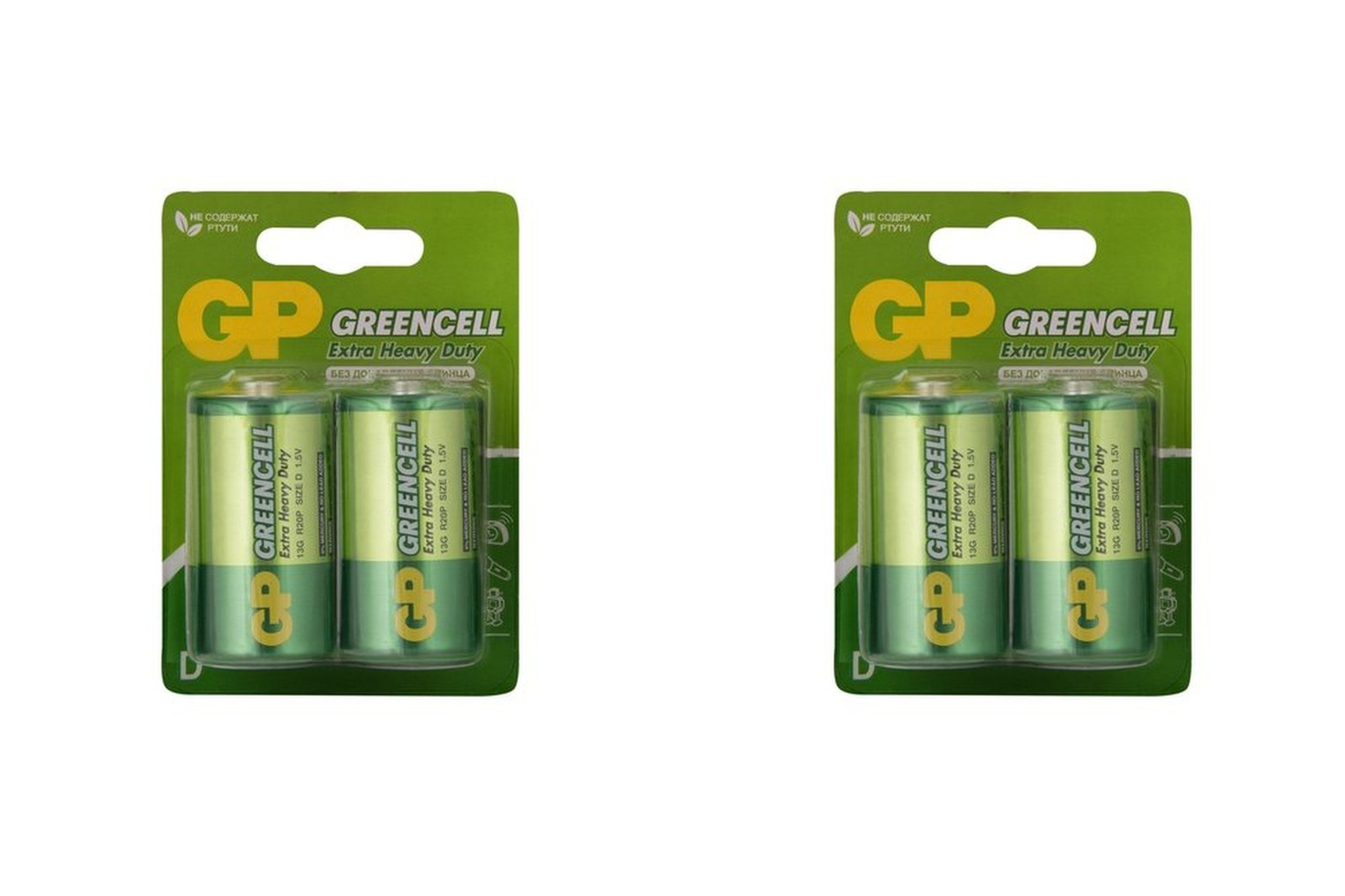 

Батарейки GP,GreenCell D/LR20 (2 шт)- 2 шт