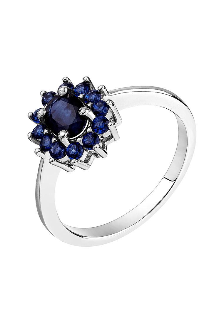 

Кольцо из серебра р. , Kari Jewelry КЛ-017-С, сапфир\фианит, КЛ-017-С