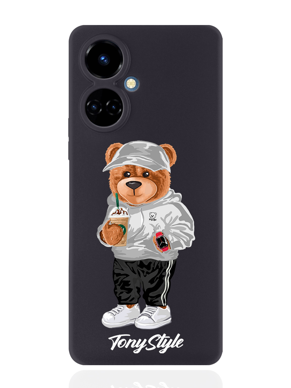 

Чехол Tony Style для Tecno Camon 19/19 Pro 4G Tony Style с кофе черный, Серый;белый;черный