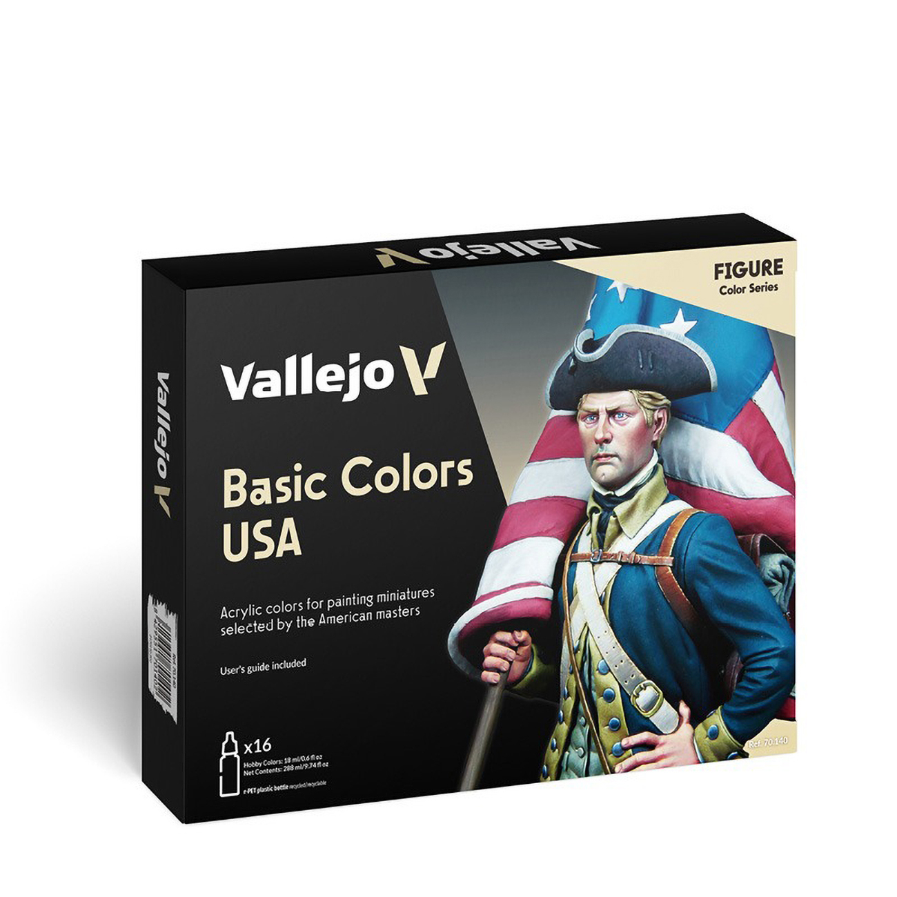 

Набор красок Vallejo серии Model Color Basic Colors USA, 16 красок по 17 мл, 70140, Basic Colors USA