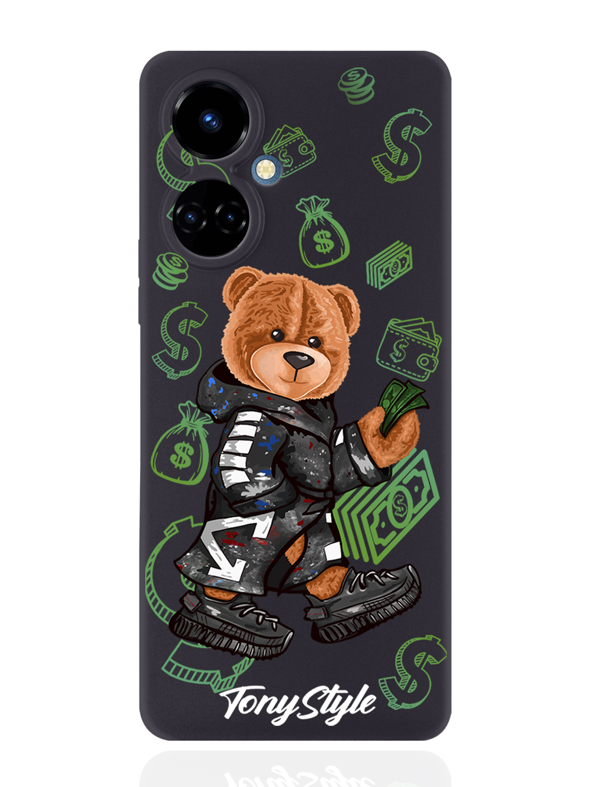 

Чехол Tony Style для Tecno Camon 19/19 Pro 4G Tony Style Деньги черный, Коричневый;черный;зеленый