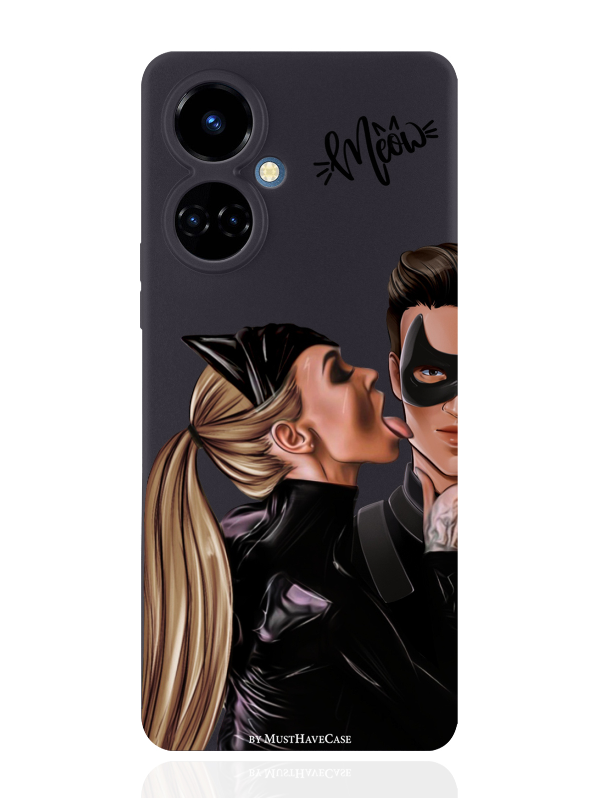 

Чехол MustHaveCase для Tecno Camon 19/19 Pro 4G Кошечка с парнем черный, Коричневый;черный