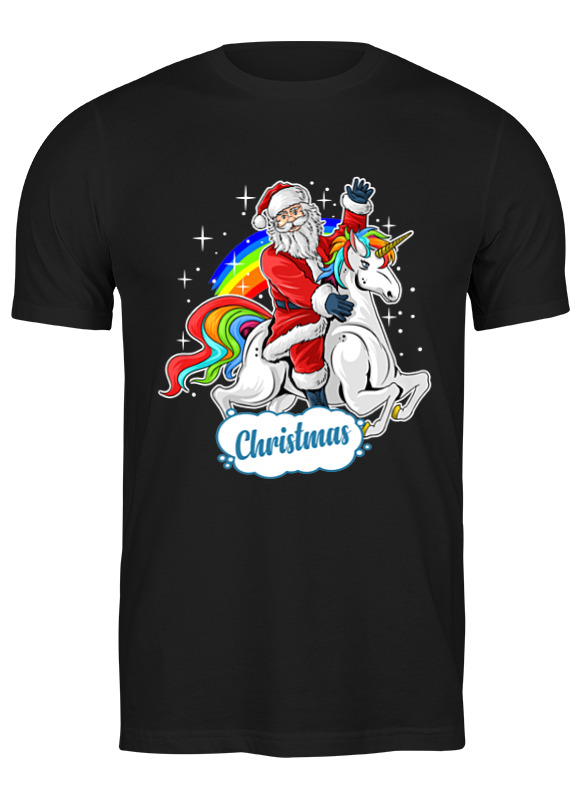 

Футболка мужская Printio Санта черная 3XL, Черный, Санта