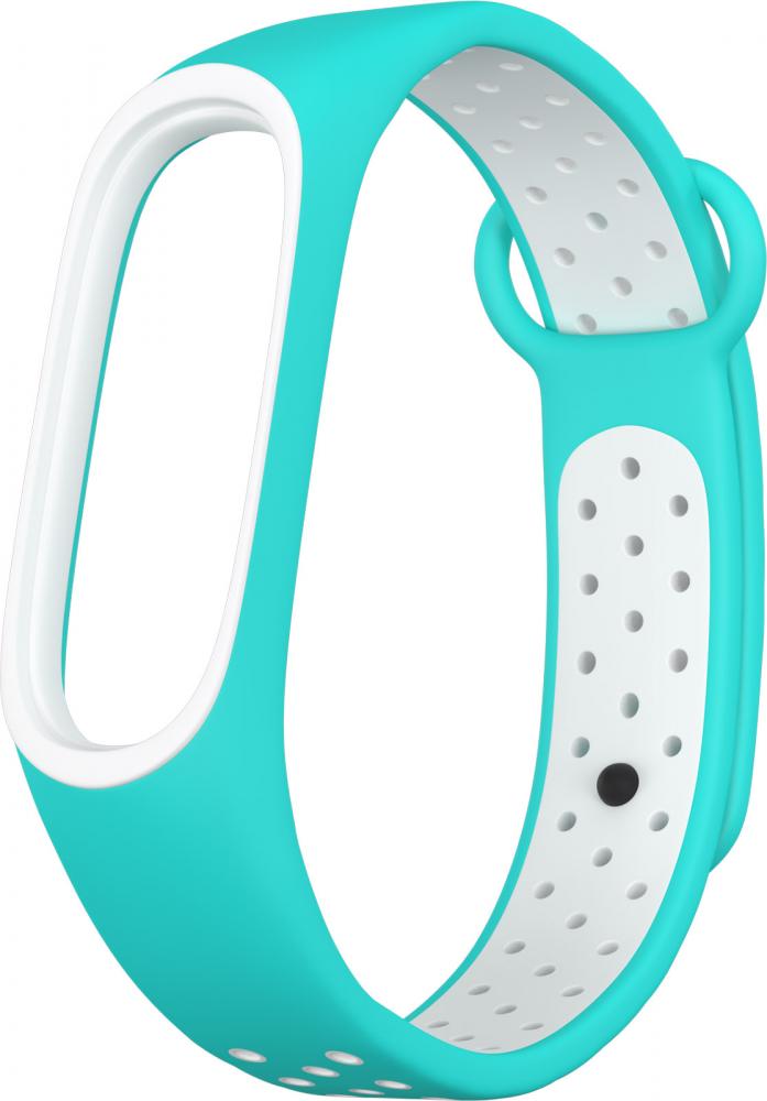 

Ремешок силиконовый GSMIN Sport Edition для Xiaomi Mi Band 5 (Бирюзово-белый), Ремешок силиконовый GSMIN Sport Edition для Xiaomi Mi Band 5