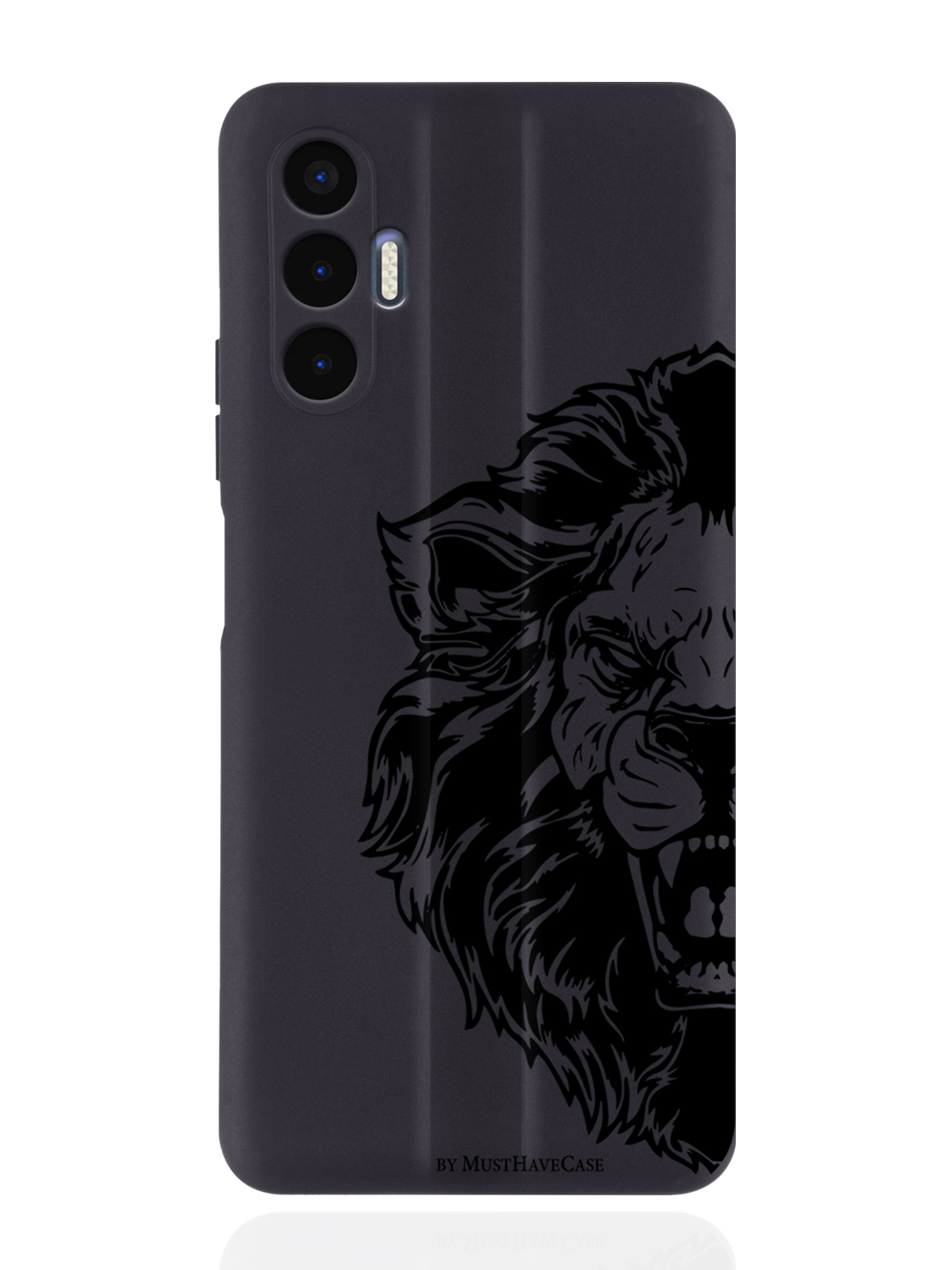 

Чехол MustHaveCase для Tecno Pova 3 Король Лев черный, Черный;коричневый