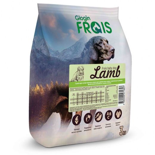 фото Сухой корм для щенков frais baby dog lamb, все породы, ягненок, 3кг