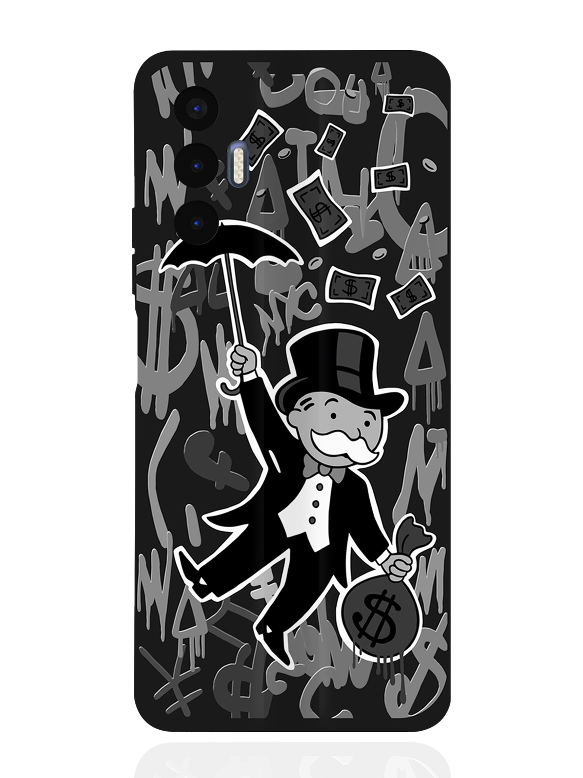 

Чехол MustHaveCase для Tecno Pova 3 Monopoly Black Edition черный, Серый;черный
