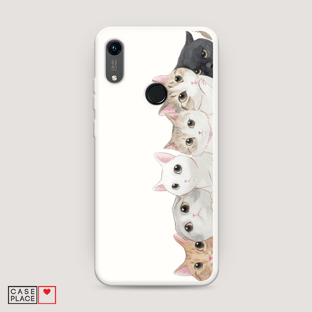 

Матовый силиконовый чехол "Звездочки графика белая" на Huawei P30, Звездочки графика белая
