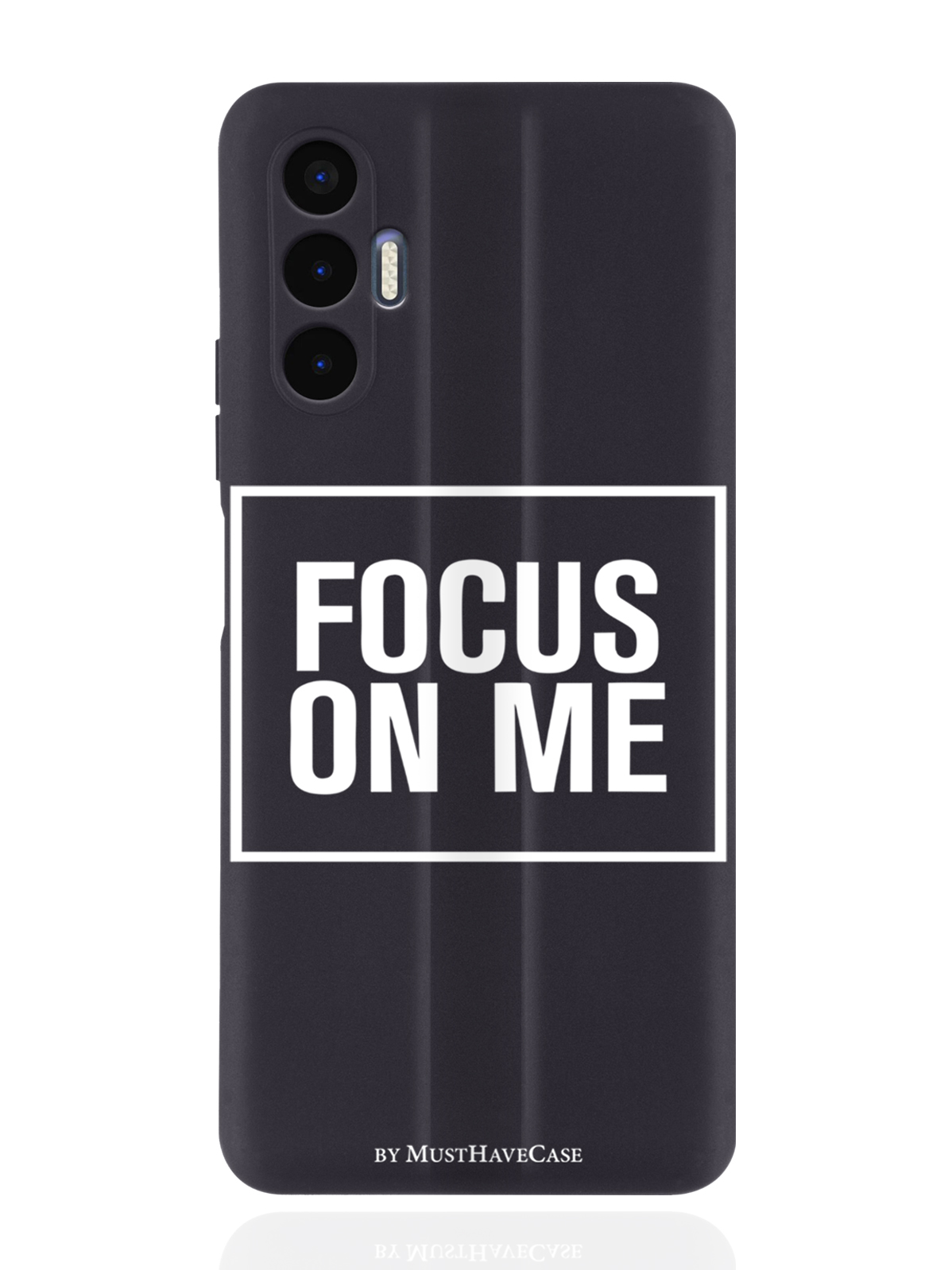 

Чехол MustHaveCase для Tecno Pova 3 Focus on me черный, Черный;белый