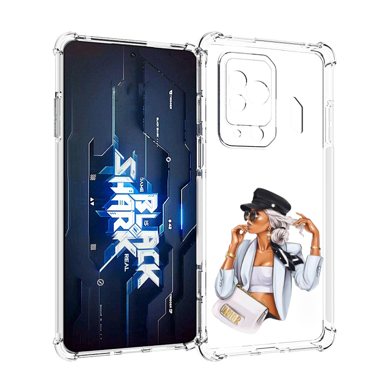 

Чехол MyPads девушка-в-белом-с-модной-сумочкой женский для Xiaomi Black Shark 5 Pro, Прозрачный, Tocco