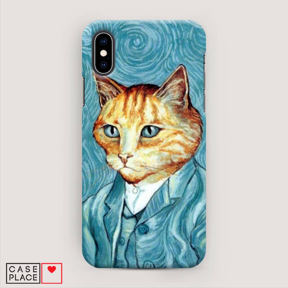 

Пластиковый чехол "Кот Ван Гог" на Apple iPhone X (10), 11020-1