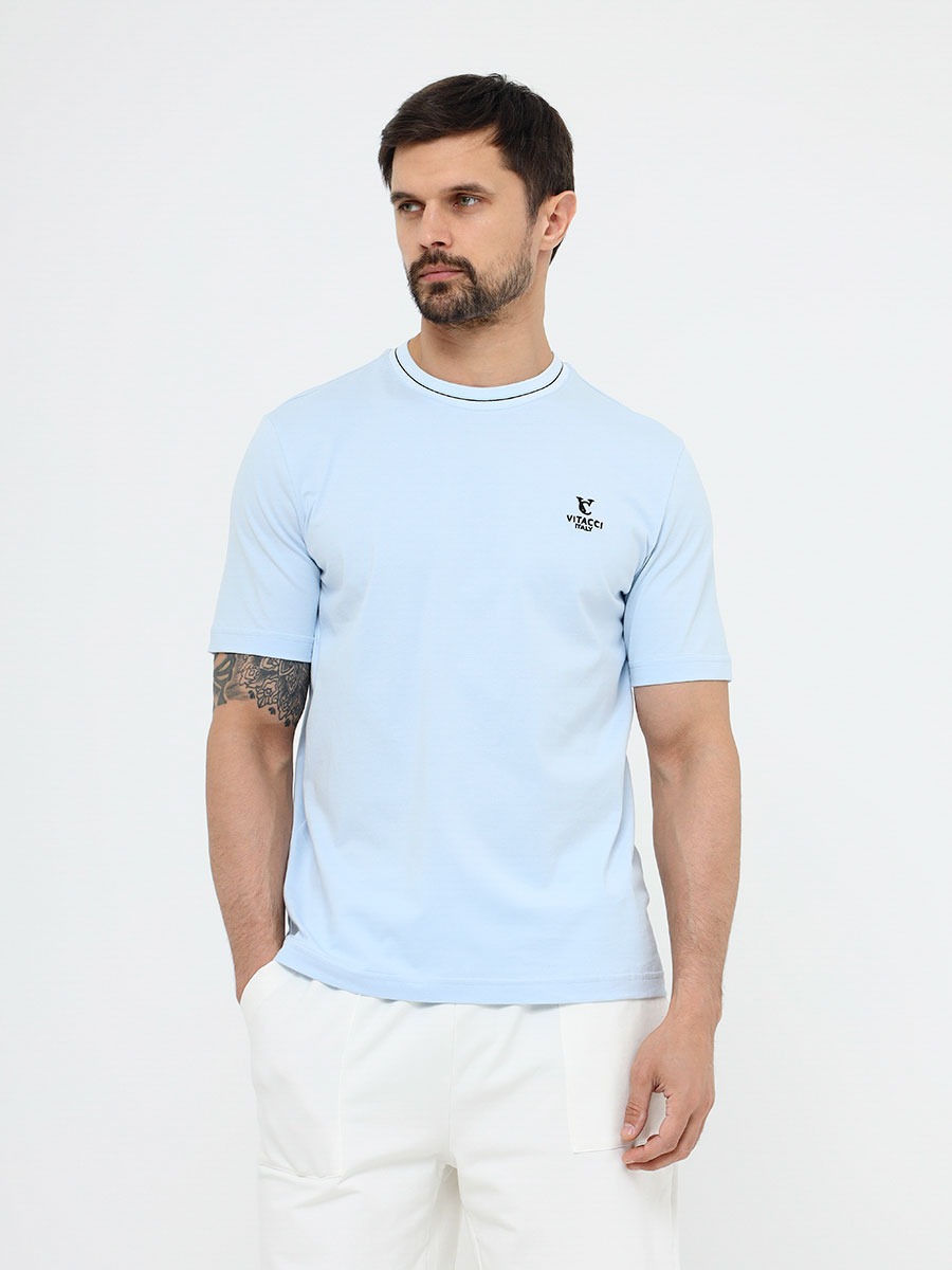 

Футболка мужская Vitacci TM0290-10 голубая 3XL, Голубой, TM0290-10