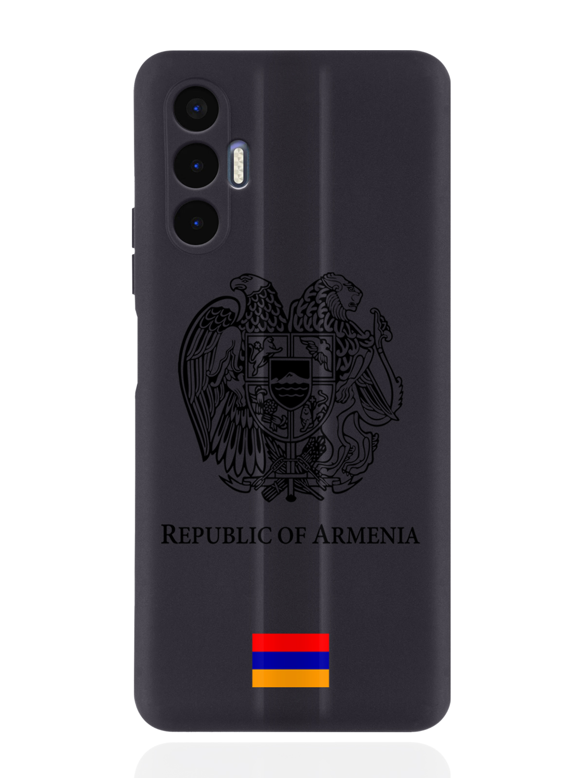 

Чехол SignumCase для Tecno Pova 3 Черный лаковый Герб Армении черный