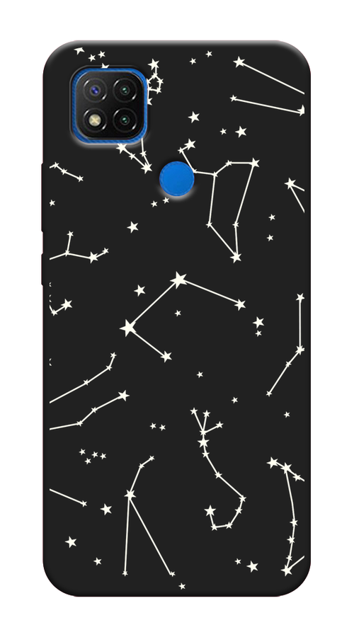 

Матовый силиконовый чехол "Созвездия" на Xiaomi Redmi 9C, Разноцветный, 39052-1