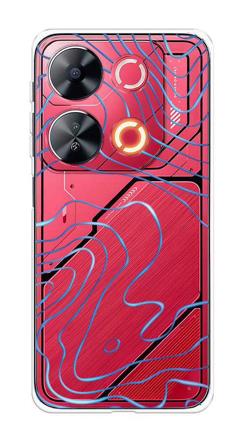 

Чехол на Itel P65 "Blue lines", Прозрачный;синий, 3202350-1