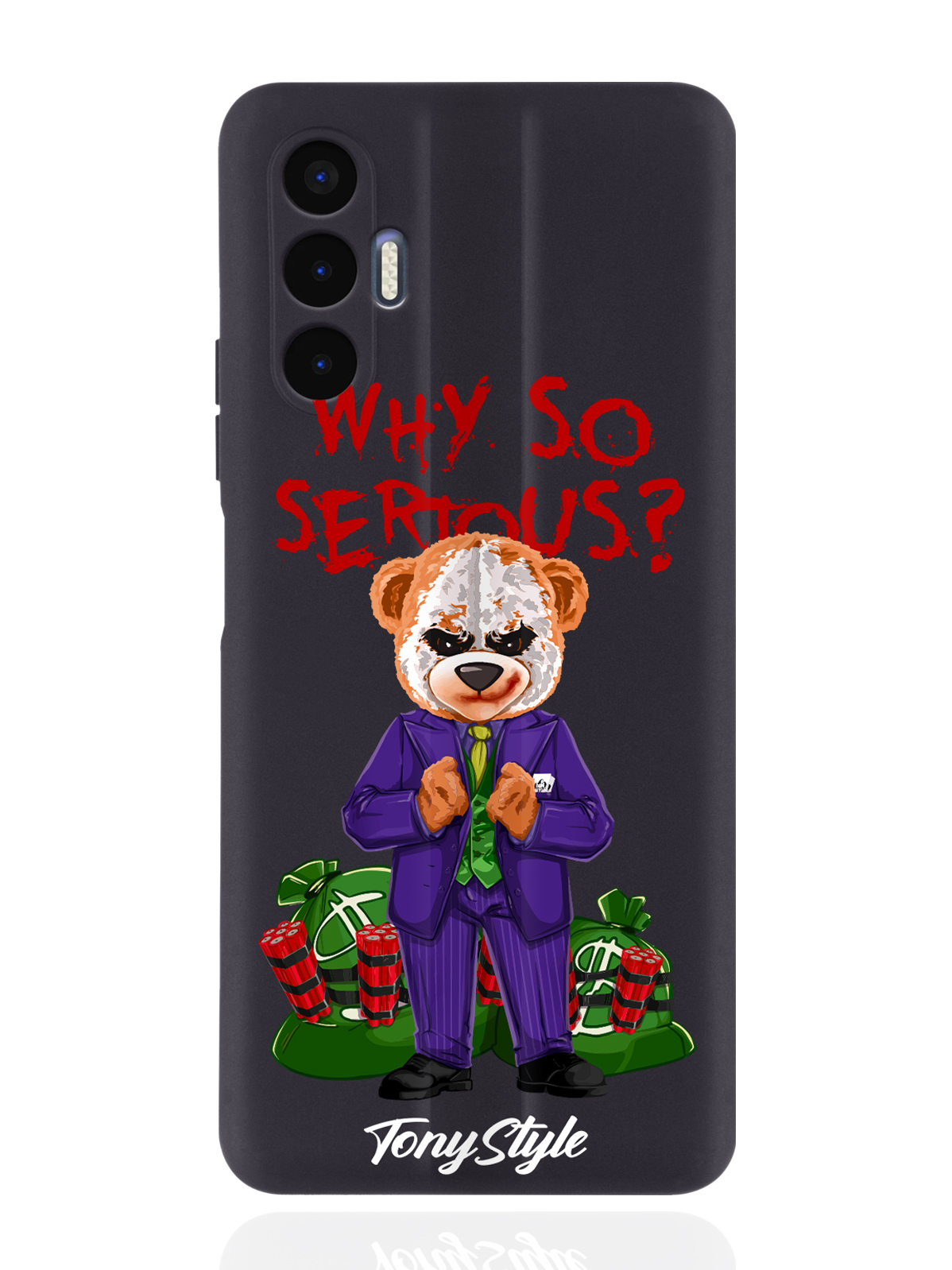 Чехол Tony Style для Tecno Pova 3 Tony Style Why so serious черный