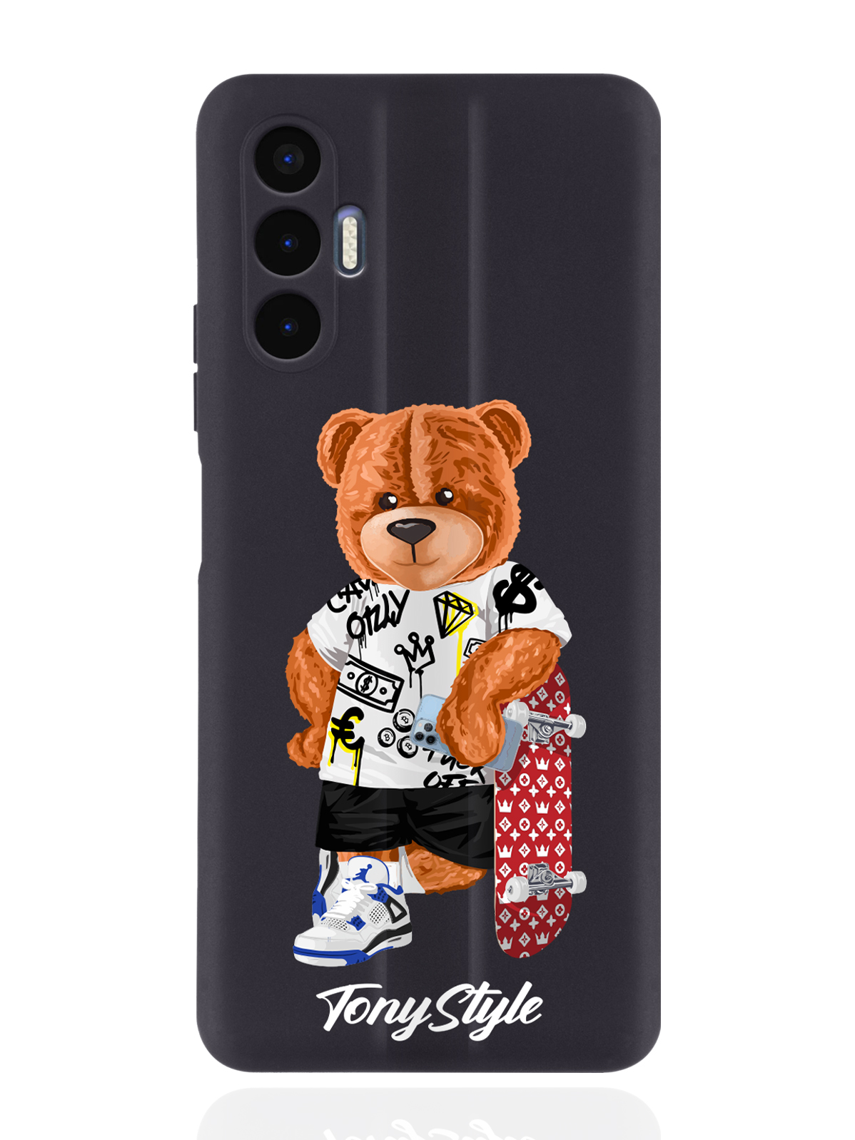 

Чехол Tony Style для Tecno Pova 3 Tony Style со скейтом черный, Коричневый;черный;красный