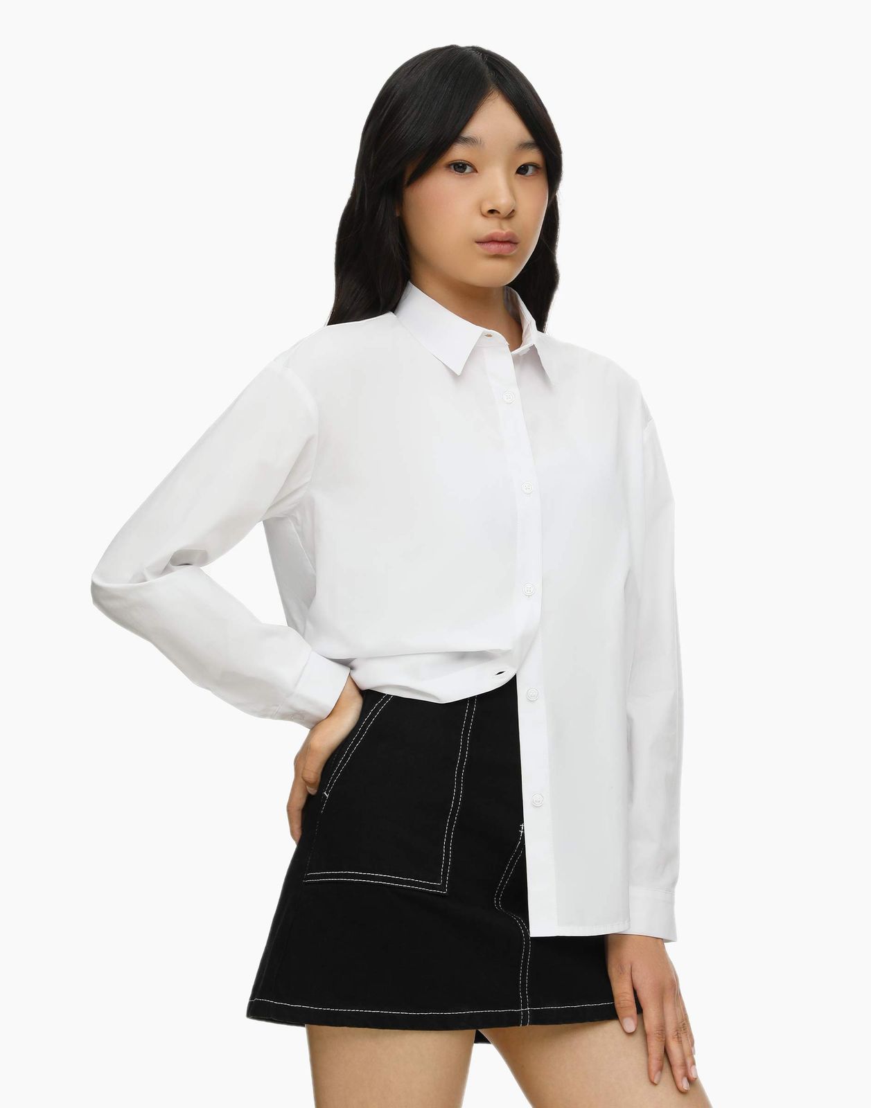 

Рубашка детская Gloria Jeans GSU001137, белый, 122, GSU001137