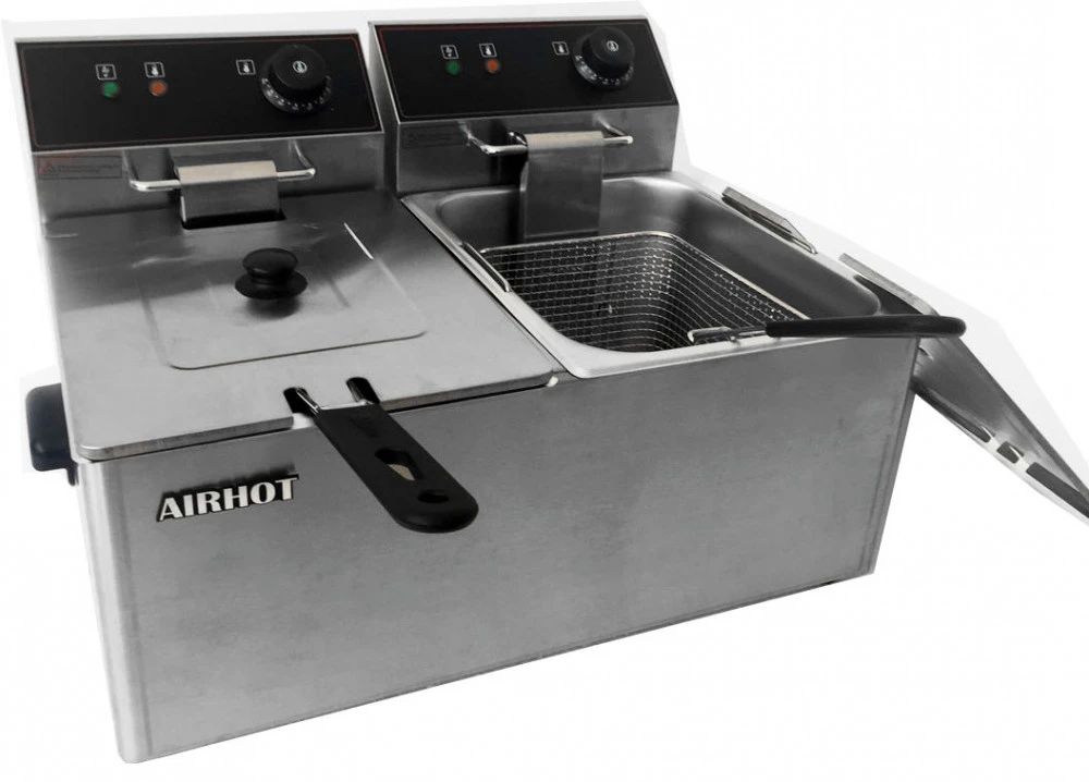 Фритюрница Airhot EF10+10 серебристый