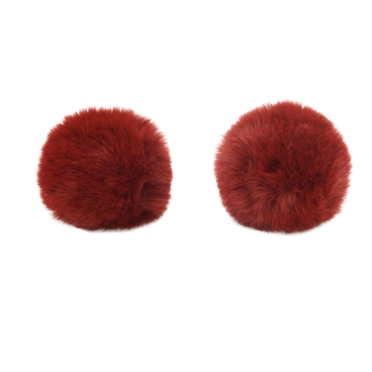 

Помпон из искусственного меха под окрас кролика, диаметр 8 см (бордо), 2 шт, Красный, 7723350