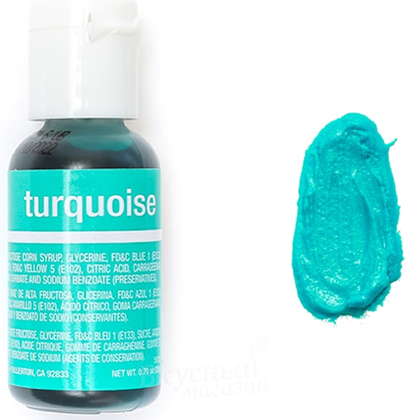 Краска Chefmaster \Turquoise Liqua-GeL гелевая 20 гр