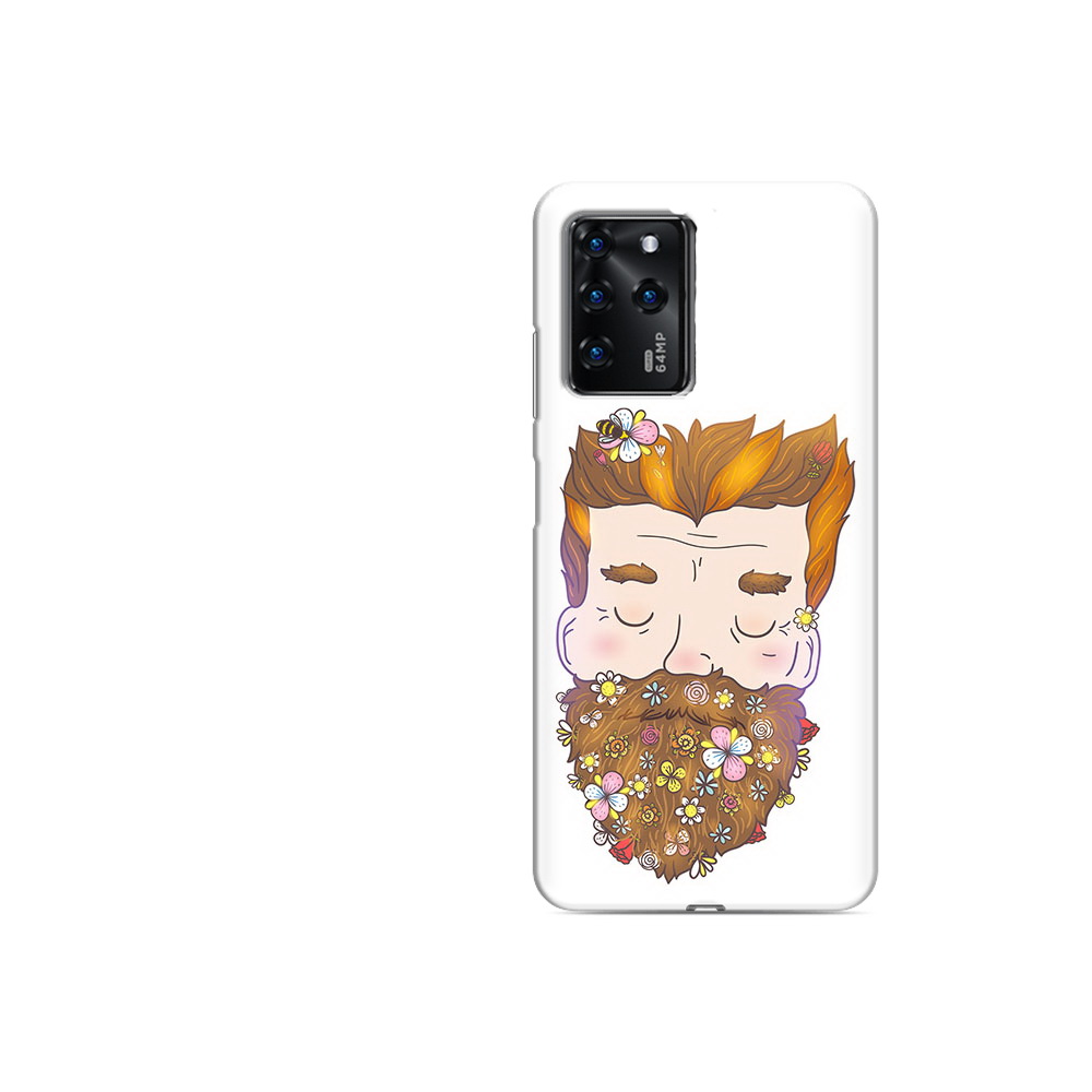 

Чехол MyPads Tocco для ZTE Blade V30 Vita мужчина с цветами в бороде (PT224728.460.489), Прозрачный, Tocco