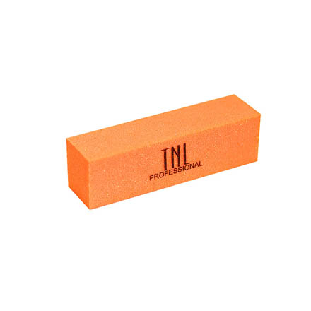 Баф для ногтей оранжевый, TNL автоматический бластер супергерой серо оранжевый работает от батареек