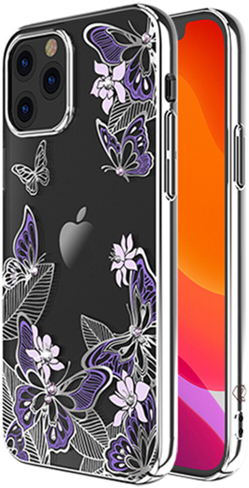 

Чехол Kingxbar Butterfly для iPhone 12/12 Pro, цвет Фиолетовый/Серебристый (6959003590008), Butterfly