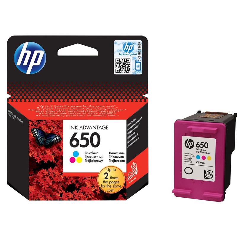 

Картридж для струйного принтера HP 650 (CZ102A) цветной, оригинальный, HP 650