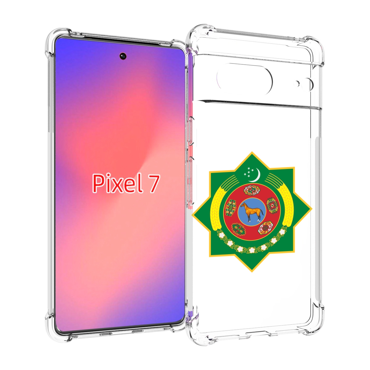 

Чехол Mypads Герб-Туркменистан Для Google Pixel 7, Прозрачный, Tocco