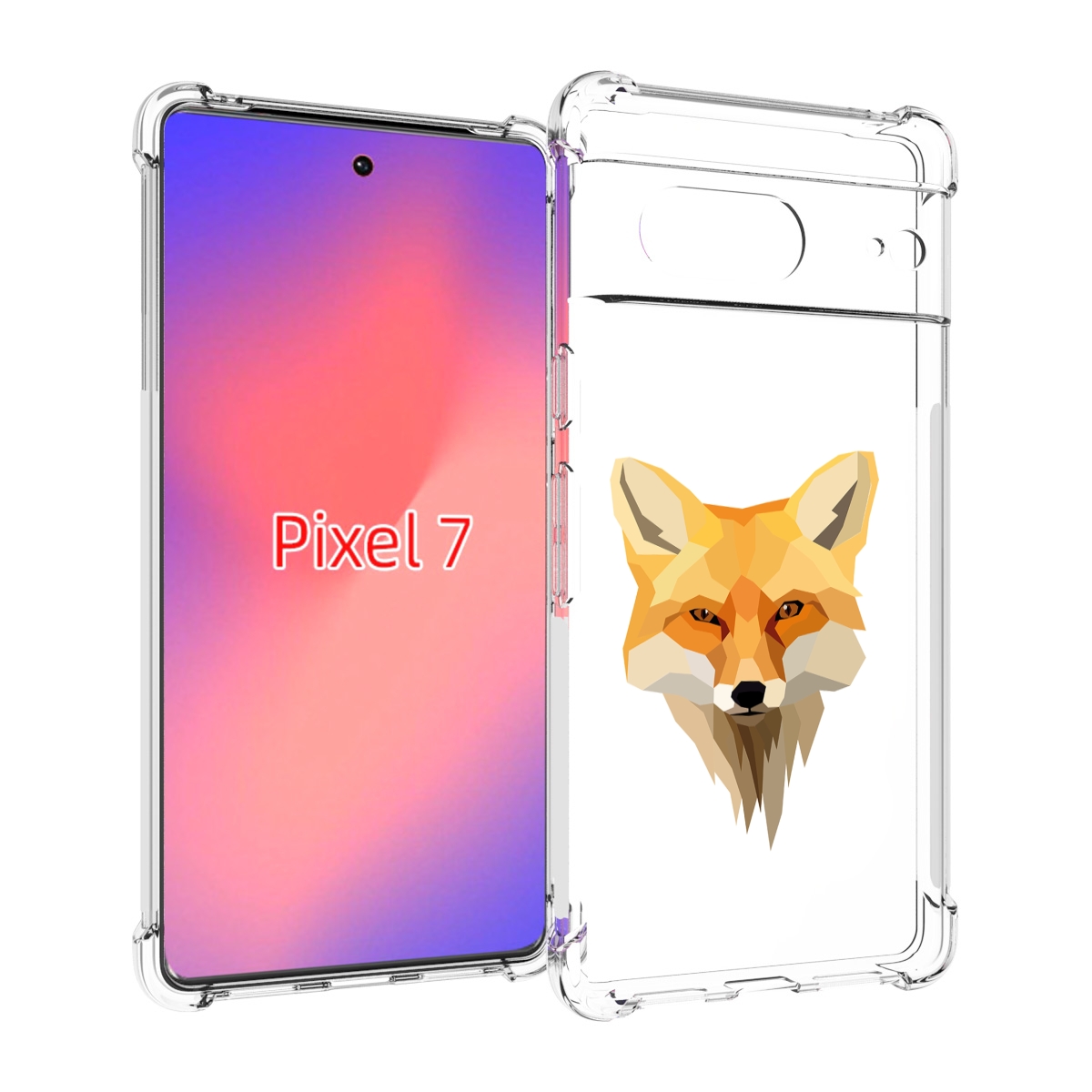 

Чехол Mypads Голова-Лисы Для Google Pixel 7, Прозрачный, Tocco