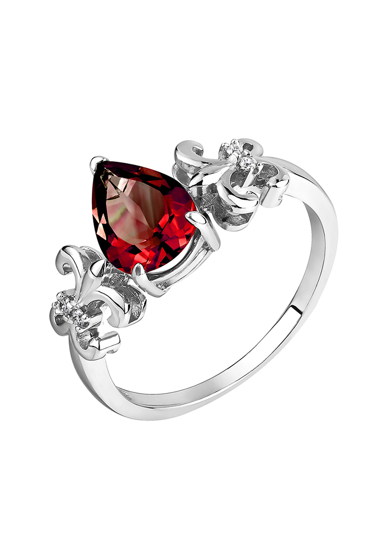 

Кольцо из серебра р.  Kari Jewelry КЛ-494-ГР, фианит\гранат, КЛ-494-ГР