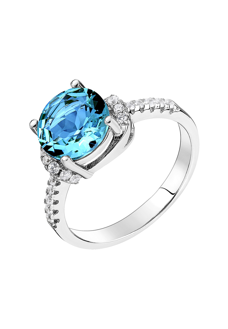 

Кольцо из серебра р. , Kari Jewelry КЛ-4092-ТС, топаз\фианит, КЛ-4092-ТС