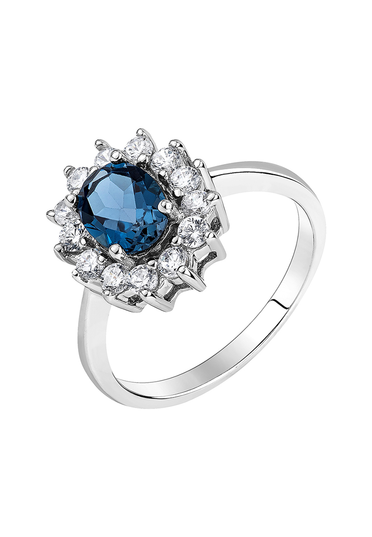 

Кольцо из серебра р.  Kari Jewelry КЛ-1726-ТЛ, топаз\фианит, КЛ-1726-ТЛ