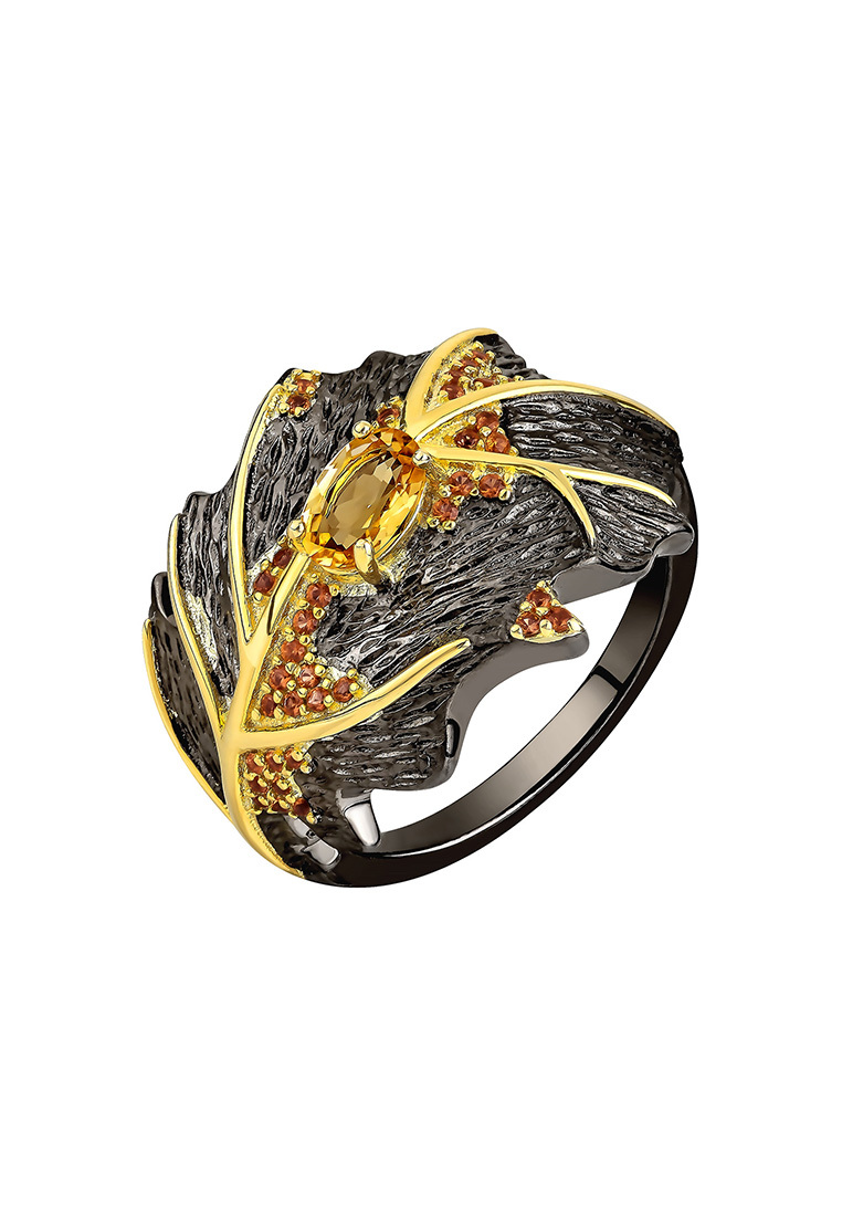 

Кольцо из серебра с цитрином/фианитом р. , Kari Jewelry КЛ-7551-Ц, КЛ-7551-Ц