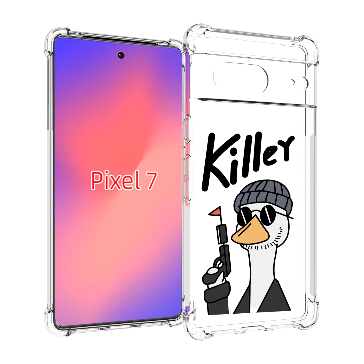 

Чехол Mypads Гусь-С-Пистолет Для Google Pixel 7, Прозрачный, Tocco